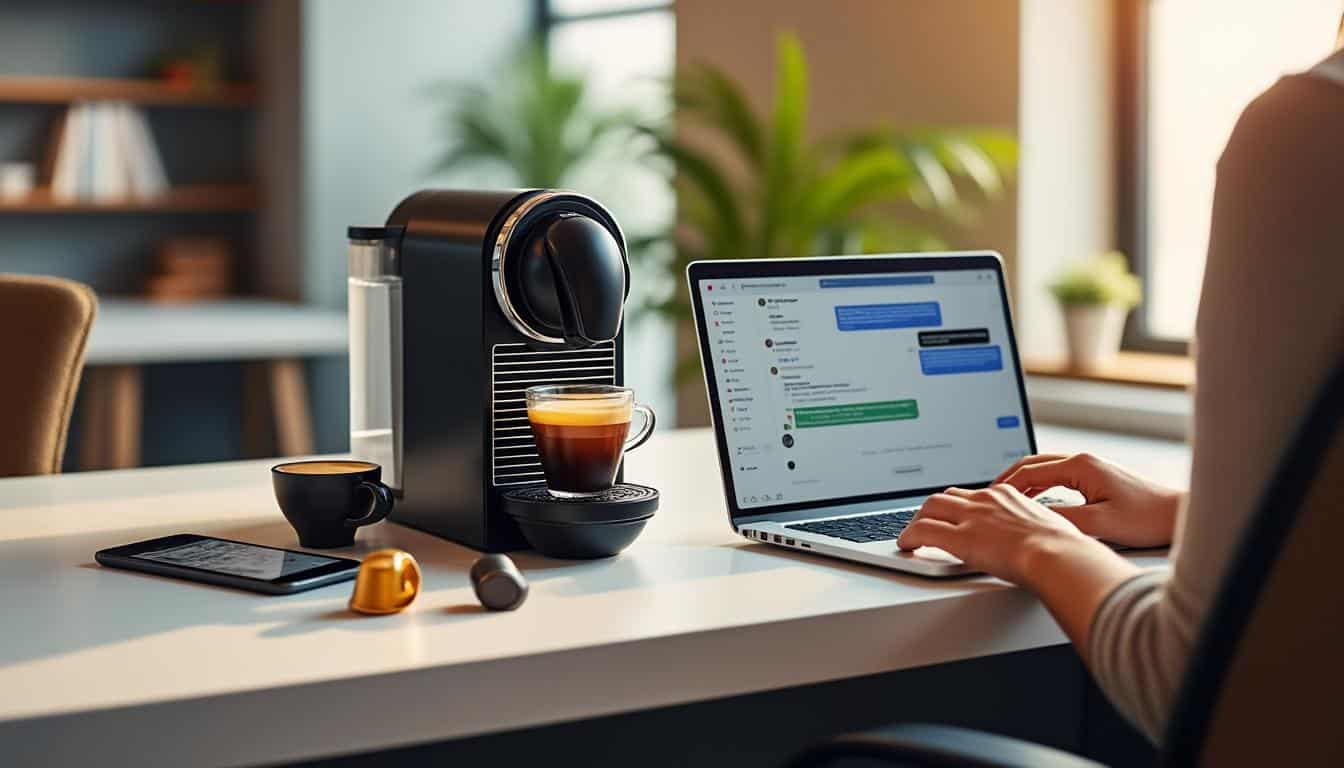 contactez le support nespresso et le service après-vente facilement par téléphone, chat ou e-mail pour une assistance rapide et efficace.